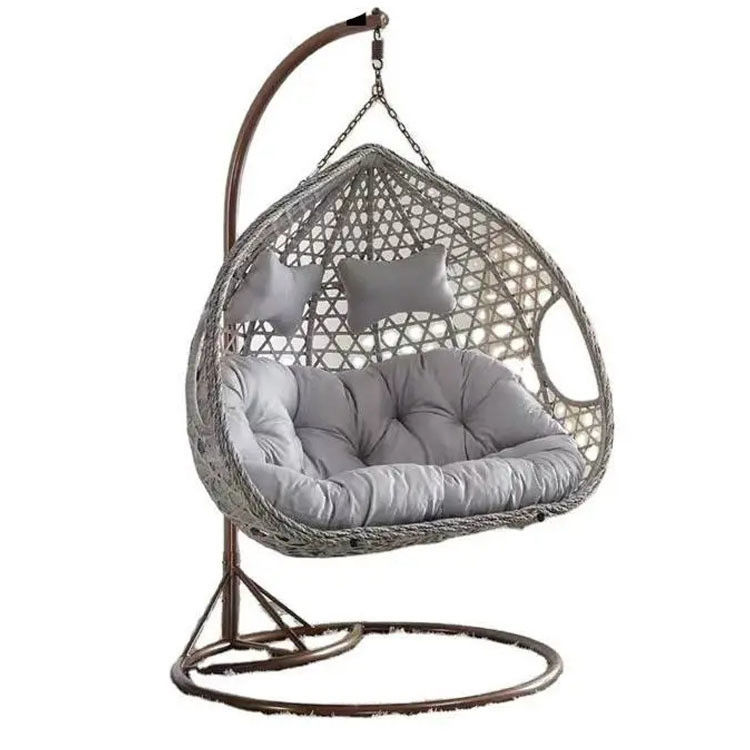 Außenbalkon Garten Terrasse Pe Rattan Wicker Ei Schwingersessel mit Stand