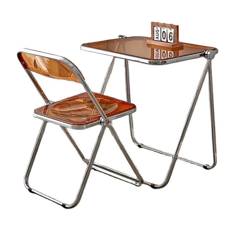 Klappbarer Plastik Acryl Metall Außengarten Wohnzimmer Tisch und Stuhl Set für den Park
