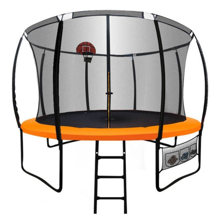 Outdoor Garten Kinder Kinder Fitness Springen Bett Rund Trampolin Mit Basketball Tor Sicherheitsnetz