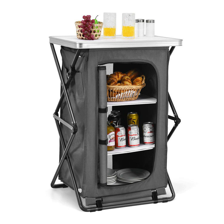 Außenmöbel Klapptable Portable Table für Garten Camping Portable Storage Cabinet