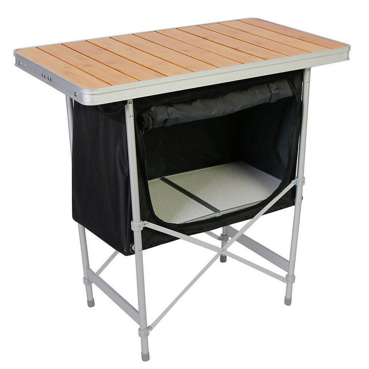 Leichtgewichtiges Bambustisch Picnic-Storage-Schrank für Outdoor Garden Patio Party Event