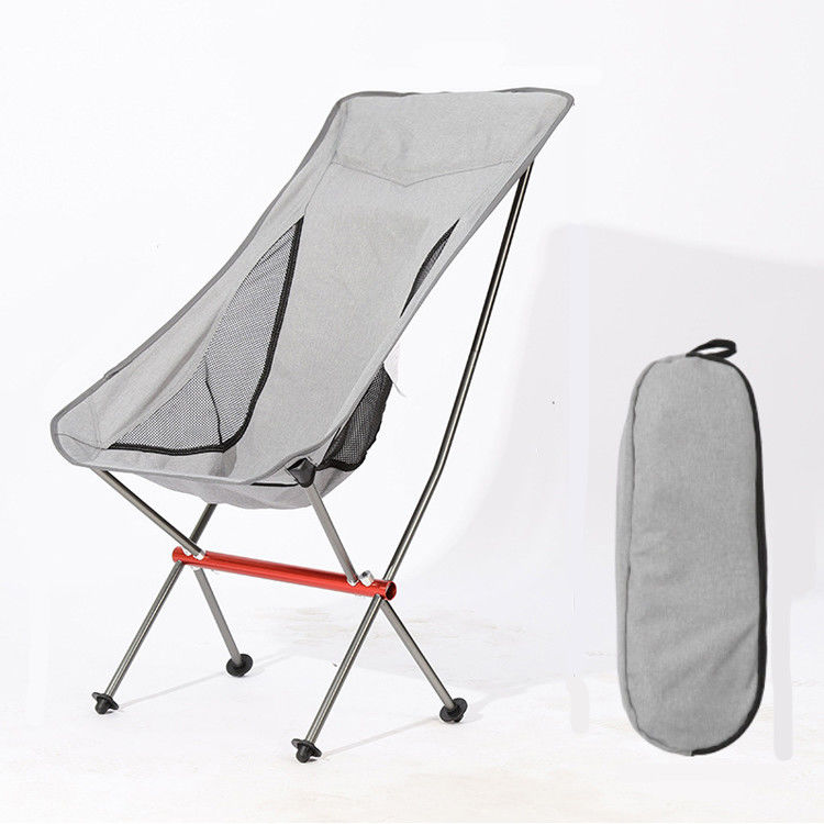 Wandern im Freien Reisen Aluminium Leichtgewicht Rückenmaschen Tragbare Klappstuhl Camping Moon Chair